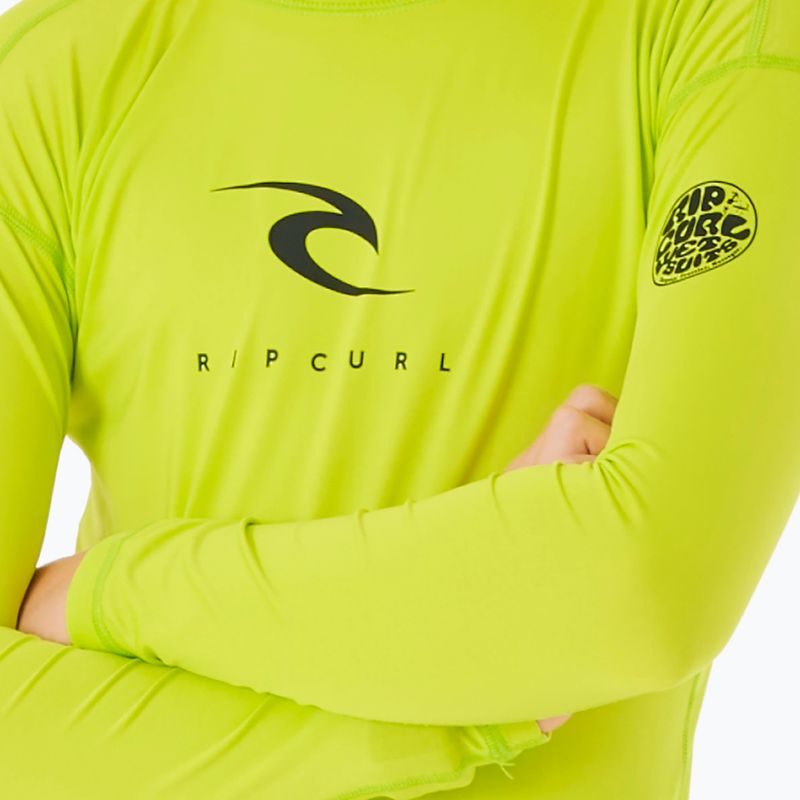 Longsleeve do pływania dziecięcy Rip Curl Corps Rash Vest lime 3
