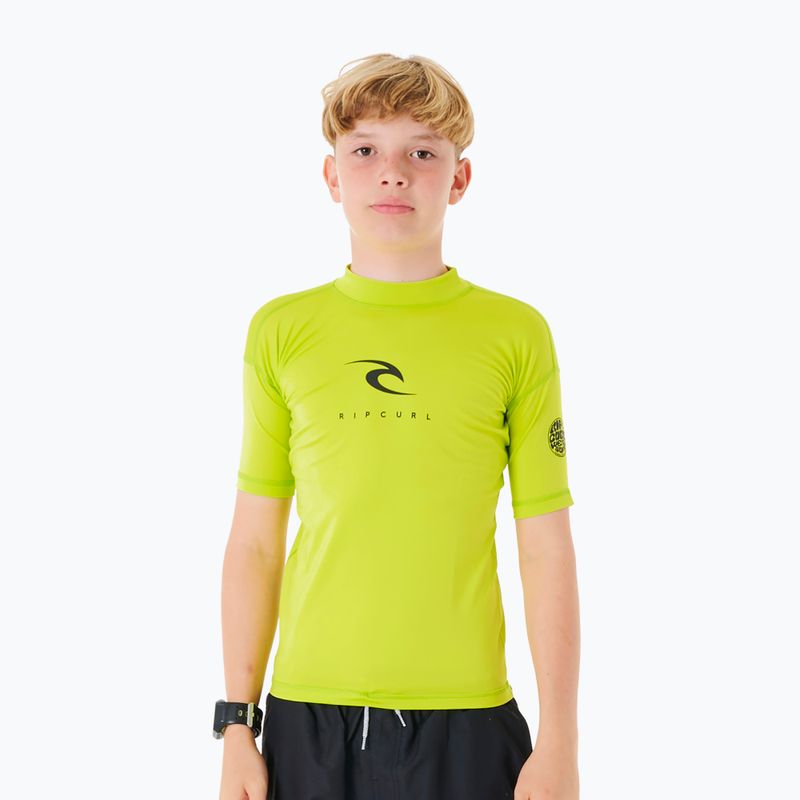 Koszulka do pływania dziecięca Rip Curl Corps Rash Vest lime