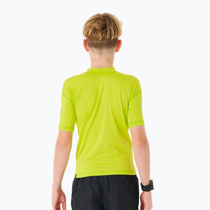 Koszulka do pływania dziecięca Rip Curl Corps Rash Vest lime 2