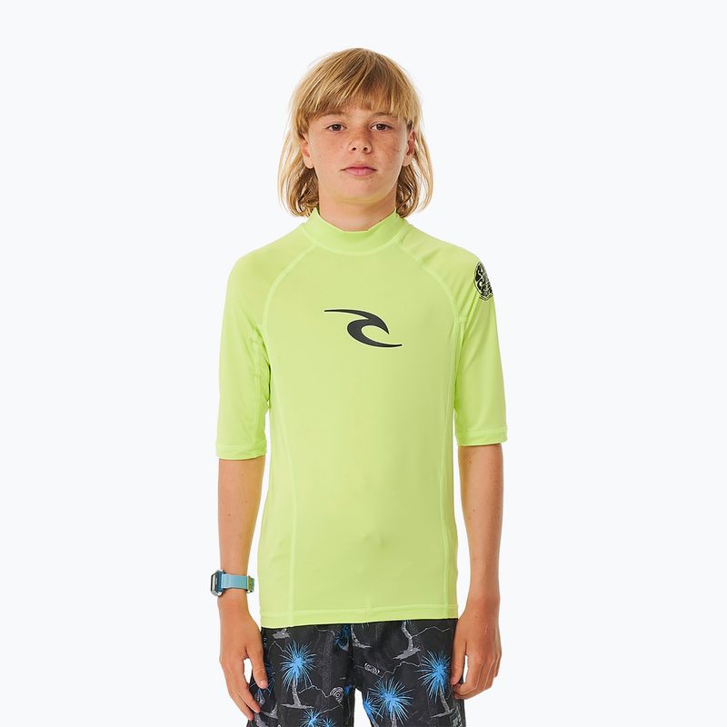 Koszulka do pływania dziecięca Rip Curl Brand Wave UPF Rash Vest lime
