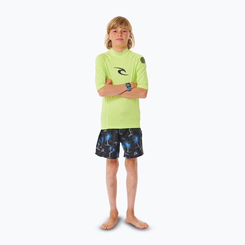 Koszulka do pływania dziecięca Rip Curl Brand Wave UPF Rash Vest lime 2