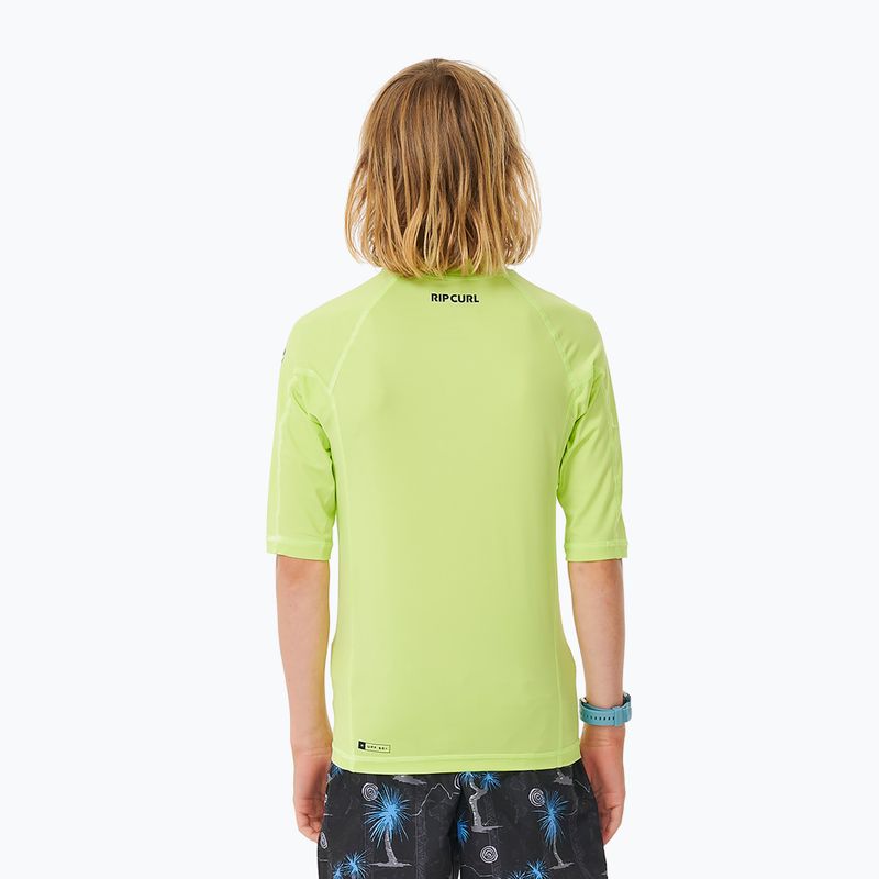 Koszulka do pływania dziecięca Rip Curl Brand Wave UPF Rash Vest lime 3