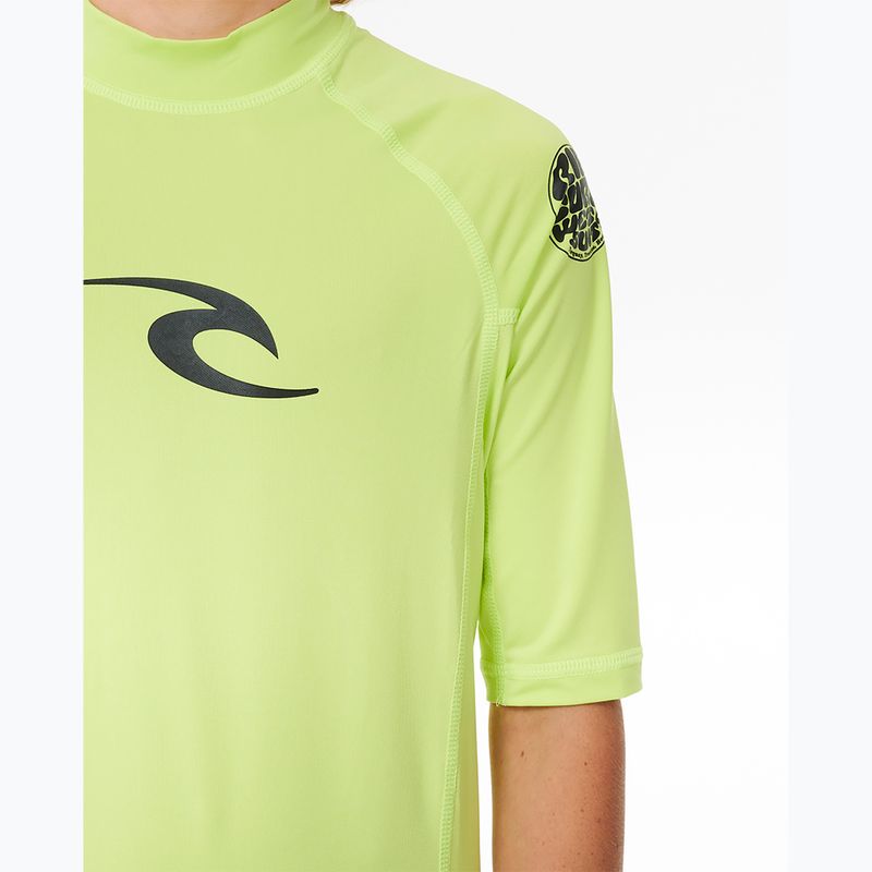 Koszulka do pływania dziecięca Rip Curl Brand Wave UPF Rash Vest lime 5