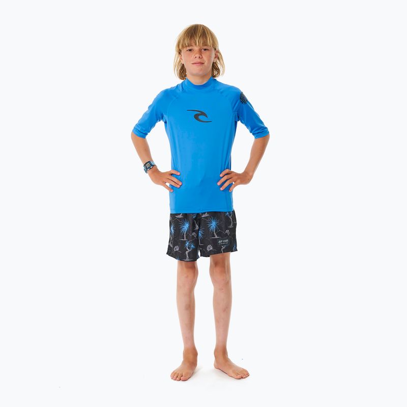 Koszulka do pływania dziecięca Rip Curl Brand Wave UPF Rash Vest blue gum 2
