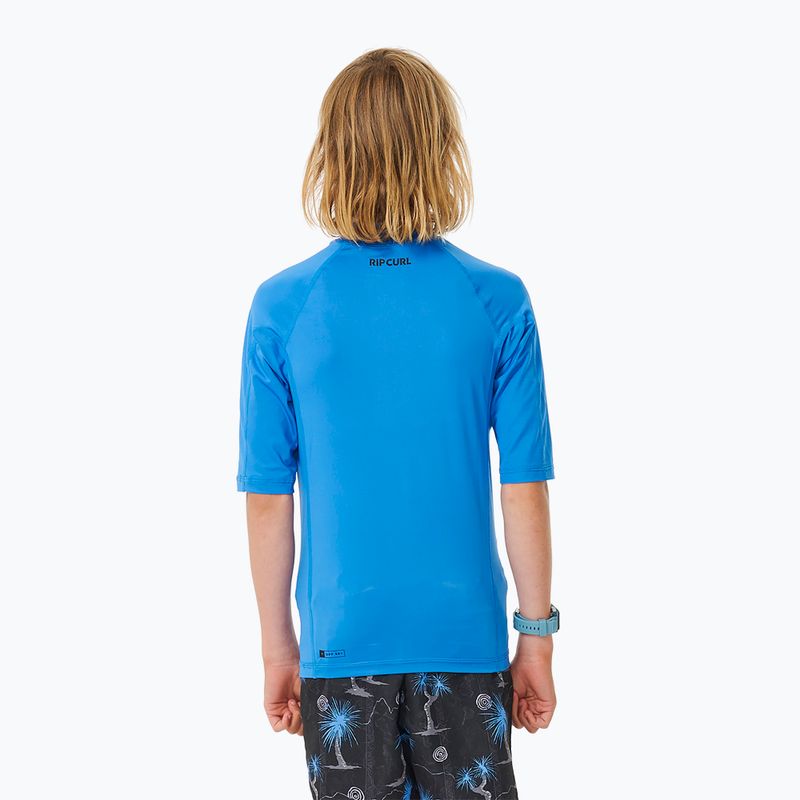Koszulka do pływania dziecięca Rip Curl Brand Wave UPF Rash Vest blue gum 3