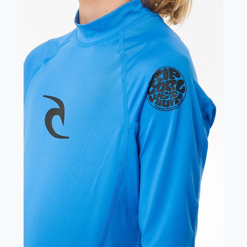 Koszulka do pływania dziecięca Rip Curl Brand Wave UPF Rash Vest blue gum 4