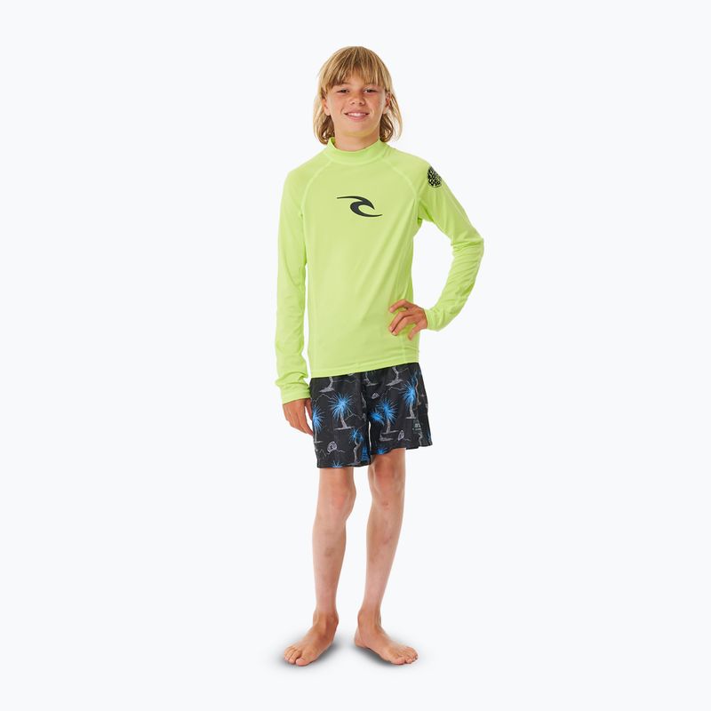 Longsleeve do pływania dziecięcy Rip Curl Brand Wave UPF Rash Vest lime 2