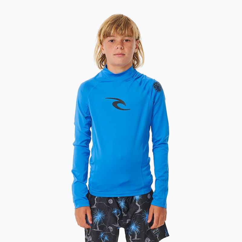 Longsleeve do pływania dziecięcy Rip Curl Lycra Brand Wave UPF blue gum