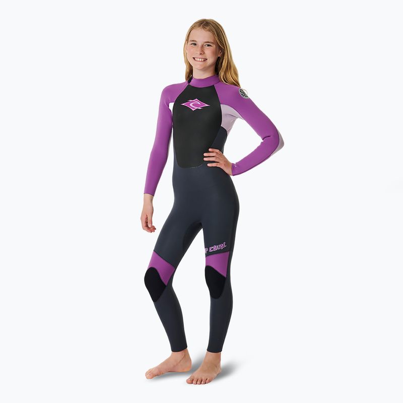 Pianka do pływania dziecięca Rip Curl Omega 4/3 mm Back Zip purple