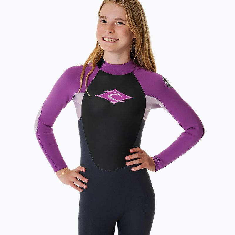 Pianka do pływania dziecięca Rip Curl Omega 4/3 mm Back Zip purple 4