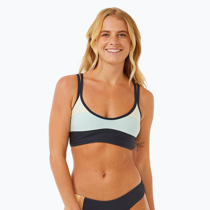 Góra od stroju kąpielowego Rip Curl Block Party Spliced Crop navy 4