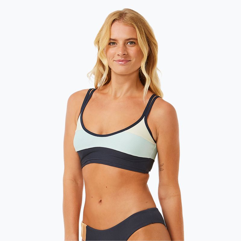 Góra od stroju kąpielowego Rip Curl Block Party Spliced Crop navy 7