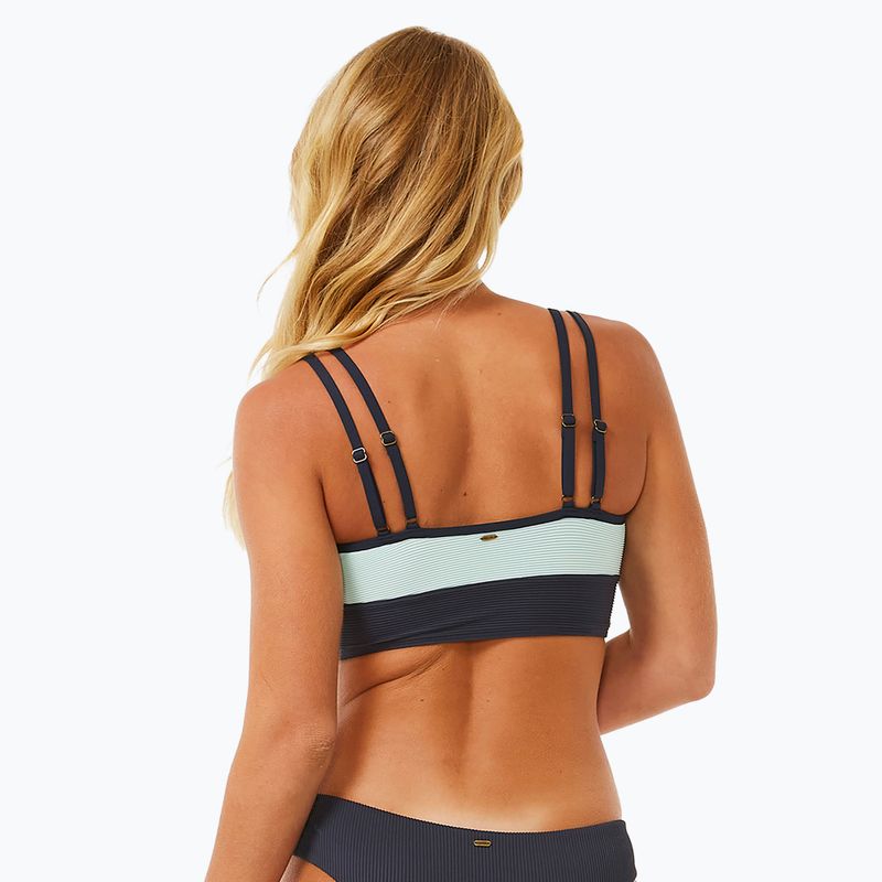 Góra od stroju kąpielowego Rip Curl Block Party Spliced Crop navy 8