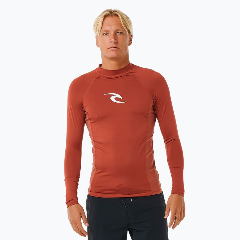 Longsleeve do pływania męski Rip Curl Waves Upf Perf L/S red