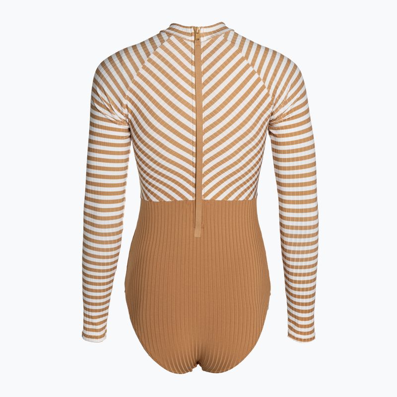 Strój kąpielowy jednoczęściowy damski Rip Curl Premium Surf LS Surf light brown 2