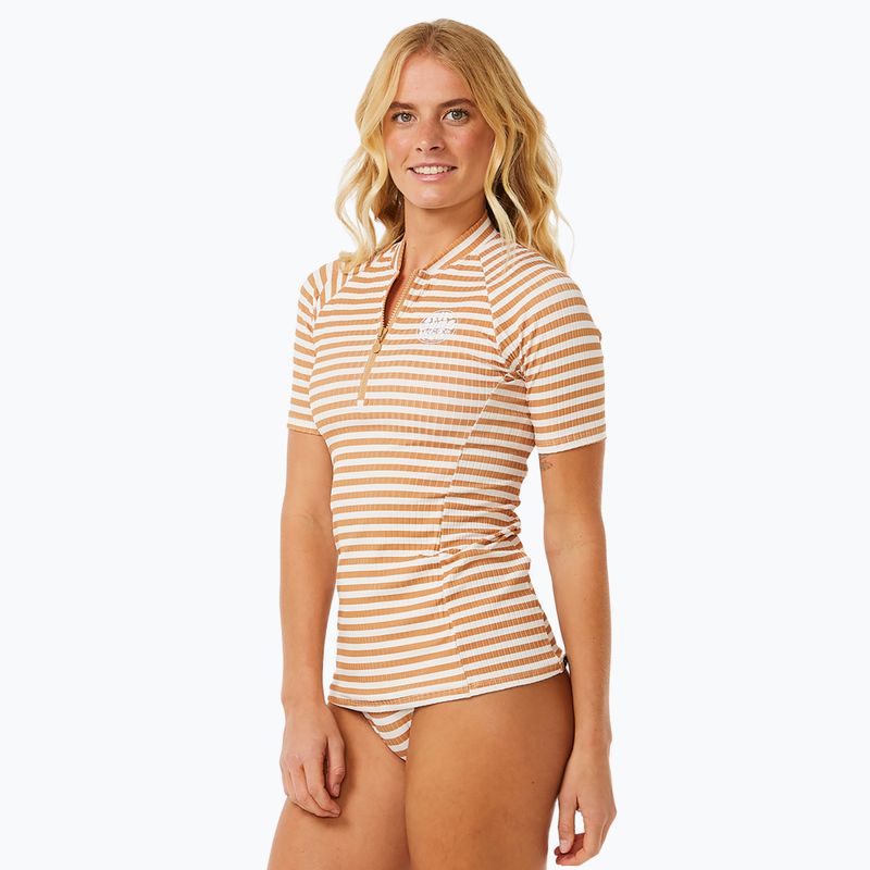 Koszulka do pływania damska Rip Curl Premium Surf Upf S/S light brown 3