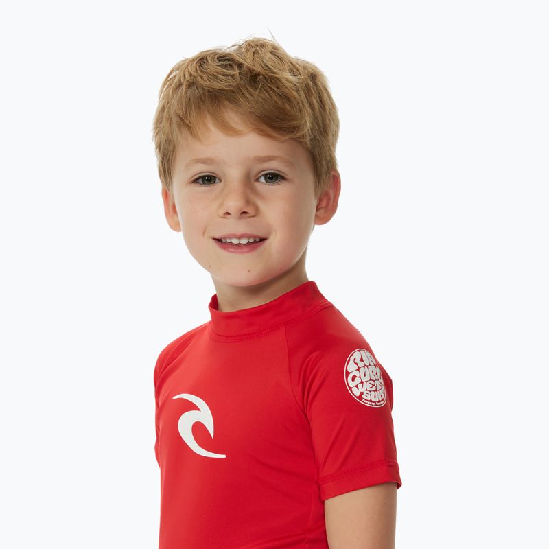 Koszulka do pływania dziecięca Rip Curl Brand Wave UPF red 4