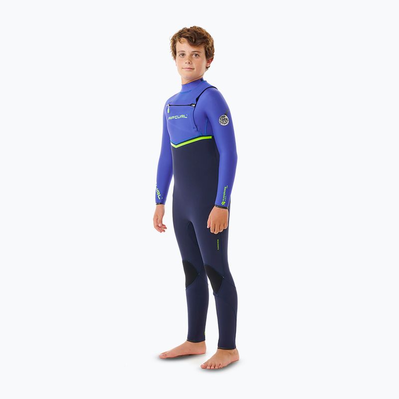 Pianka do pływania dziecięca Rip Curl Flashbomb 3/2 mm Chest Zip wild berry 3
