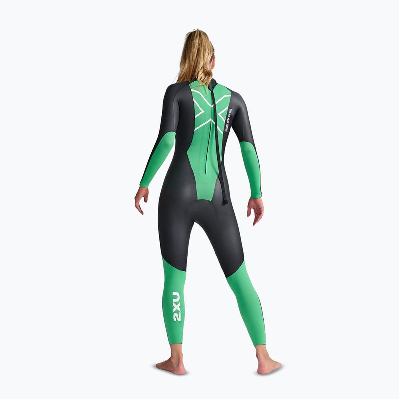 Pianka triathlonowa damska 2XU Propel Openwater black/bright green 4