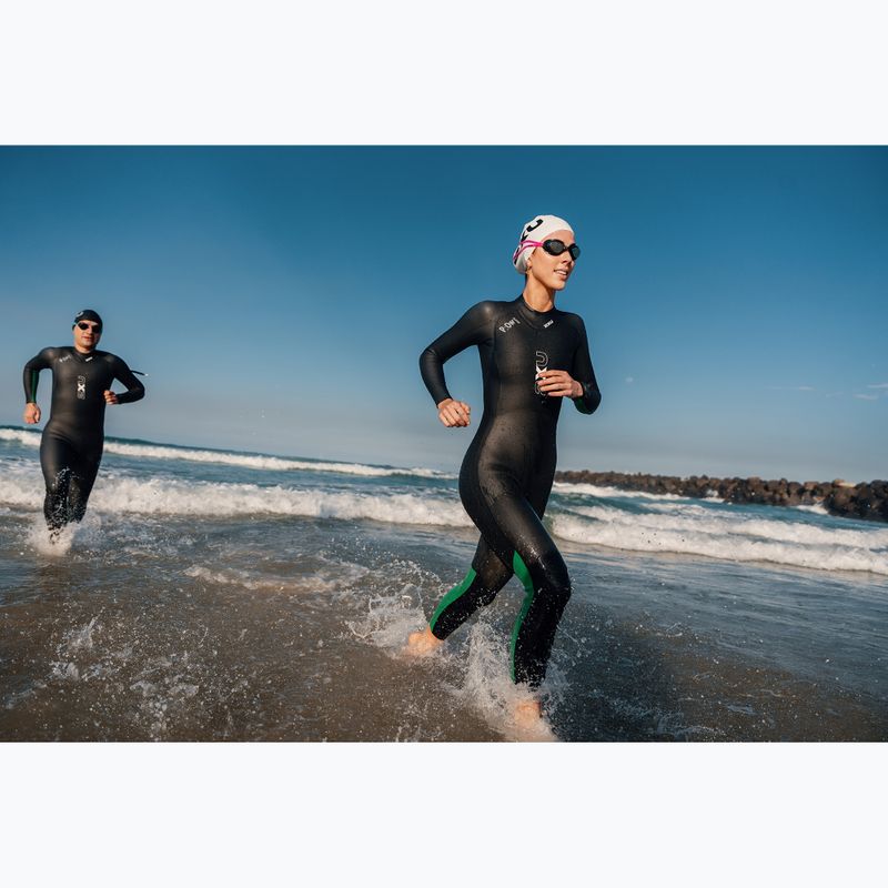Pianka triathlonowa damska 2XU Propel Openwater black/bright green 11
