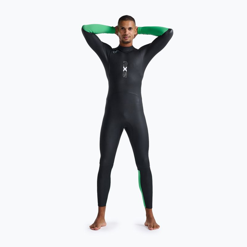 Pianka triathlonowa męska 2XU Propel Openwater 4 mm black/bright green 3