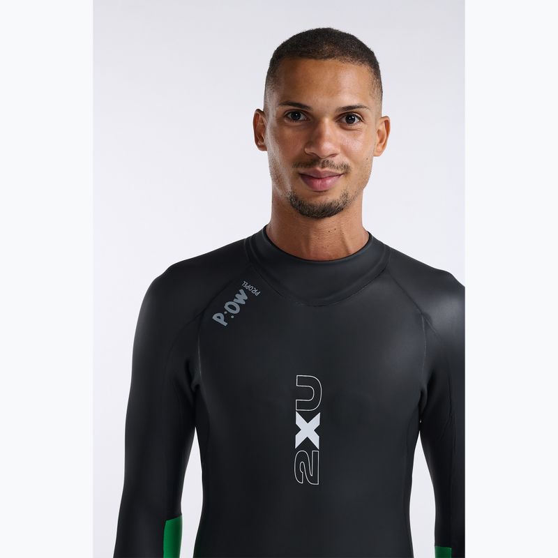 Pianka triathlonowa męska 2XU Propel Openwater 4 mm black/bright green 5