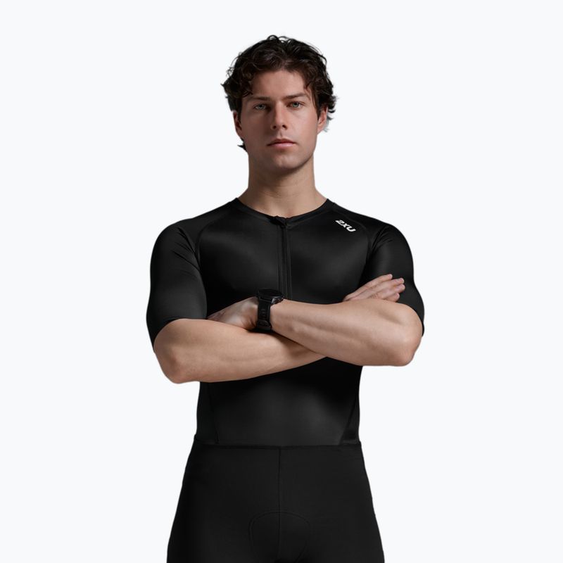 Kombinezon triathlonowy męski 2XU Core Sleeved black/white 4