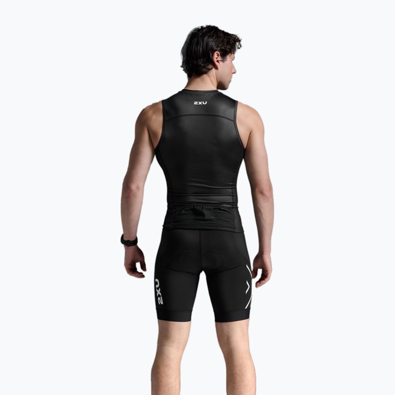 Koszulka triathlonowa męska 2XU Core Tri Tank black/white 2