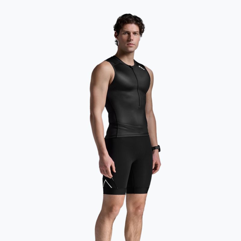 Koszulka triathlonowa męska 2XU Core Tri Tank black/white 3