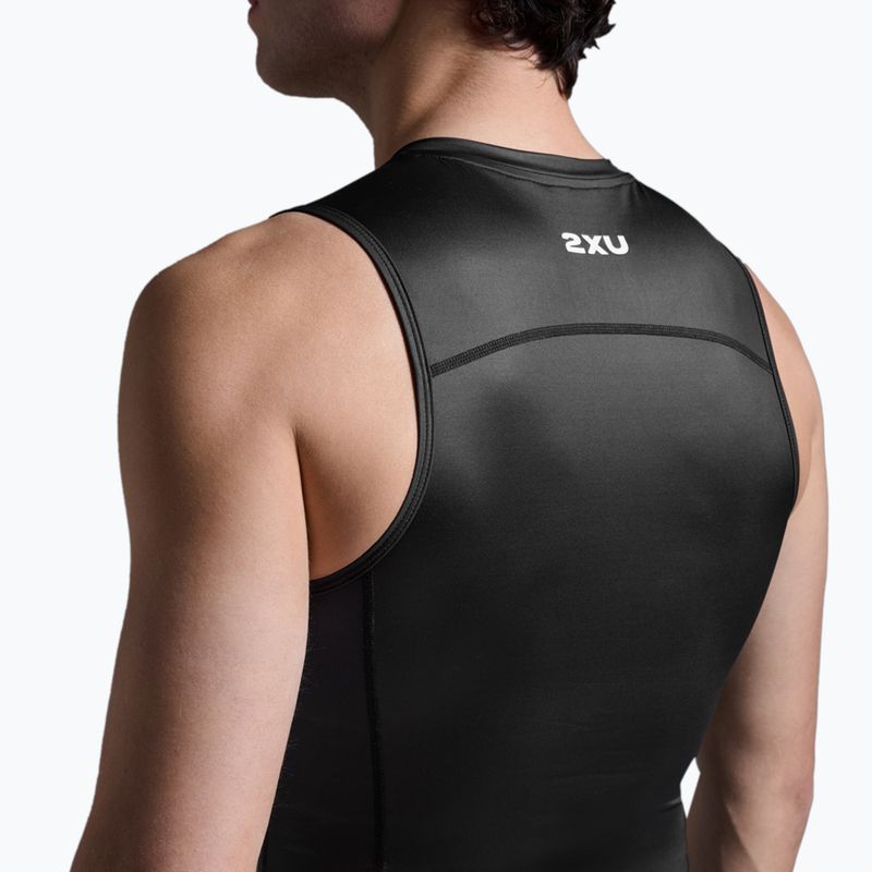 Koszulka triathlonowa męska 2XU Core Tri Tank black/white 6