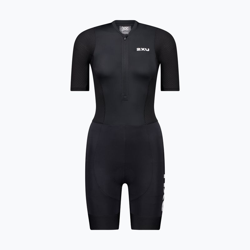 Kombinezon triathlonowy damski 2XU Aero Hex Sleeved black/white 6