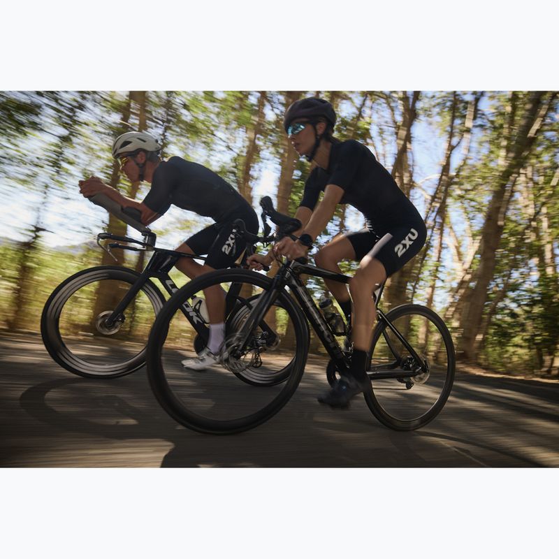 Kombinezon triathlonowy damski 2XU Aero Hex Sleeved black/white 10