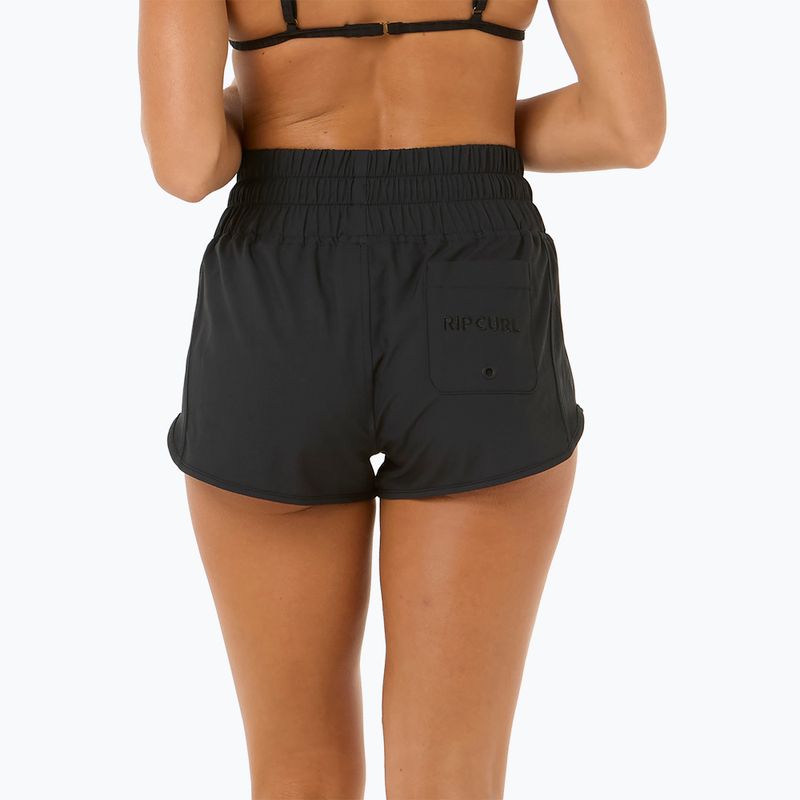 Szorty kąpielowe damskie Rip Curl High Waist Retro Volley 3" black 3
