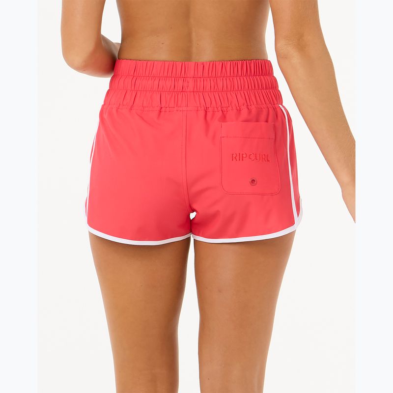 Szorty kąpielowe damskie Rip Curl High Waist Retro Volley 3" hibiscus red 3