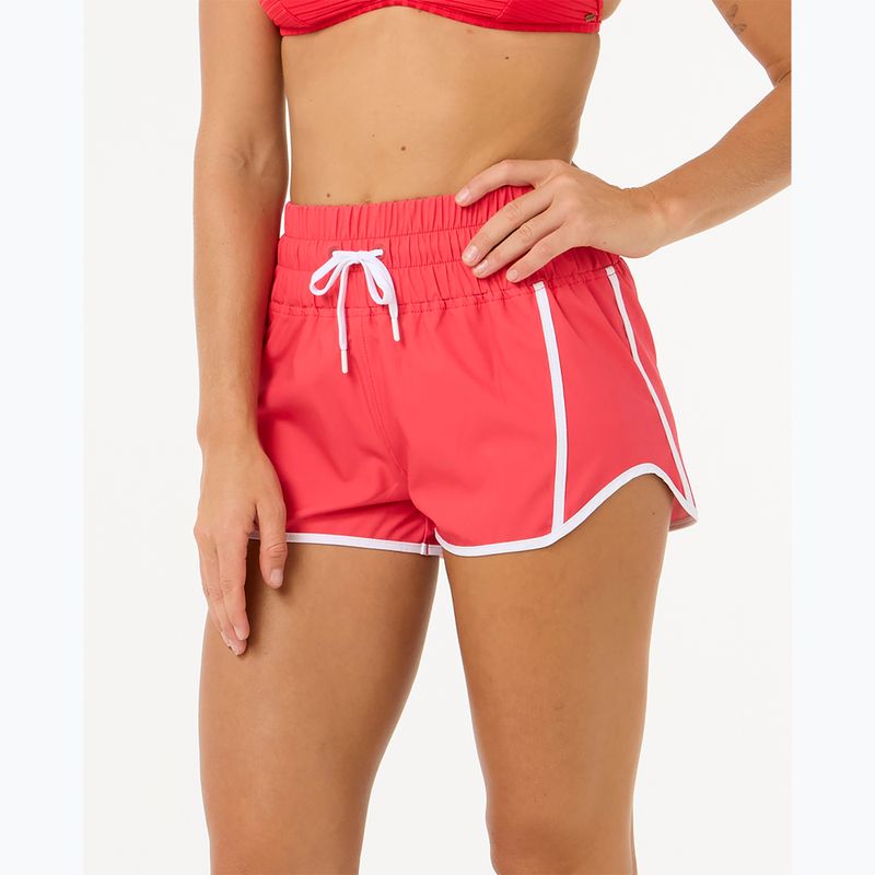 Szorty kąpielowe damskie Rip Curl High Waist Retro Volley 3" hibiscus red 5