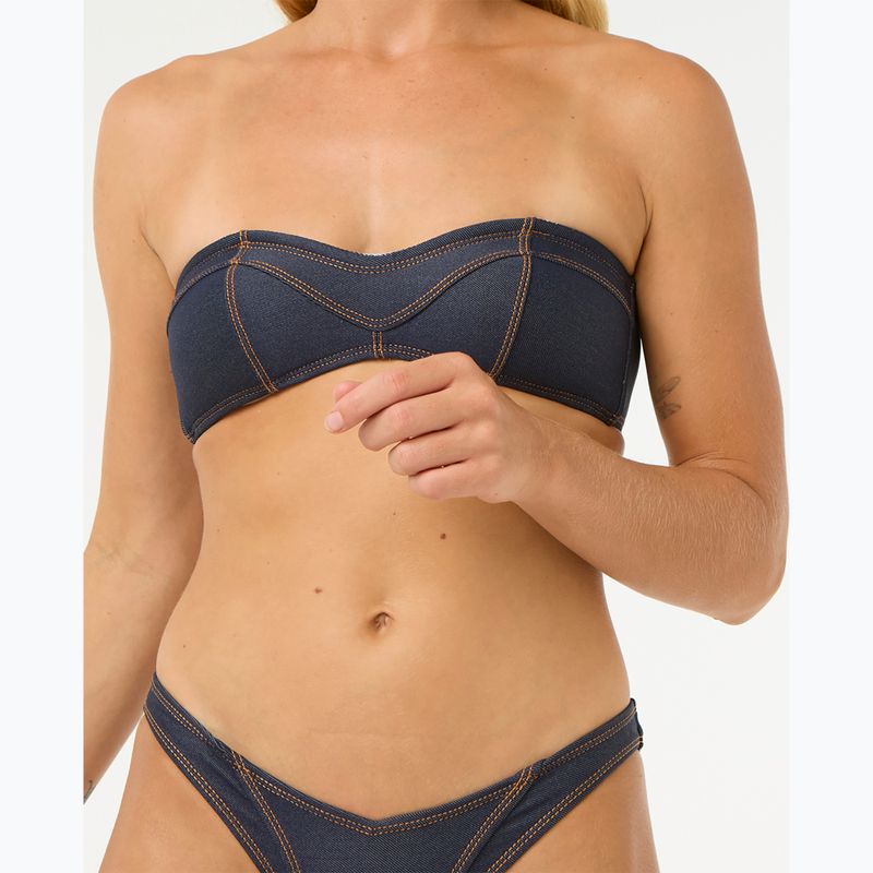 Góra od stroju kąpielowego Rip Curl Dalias Denim Bandeau denim blue 4