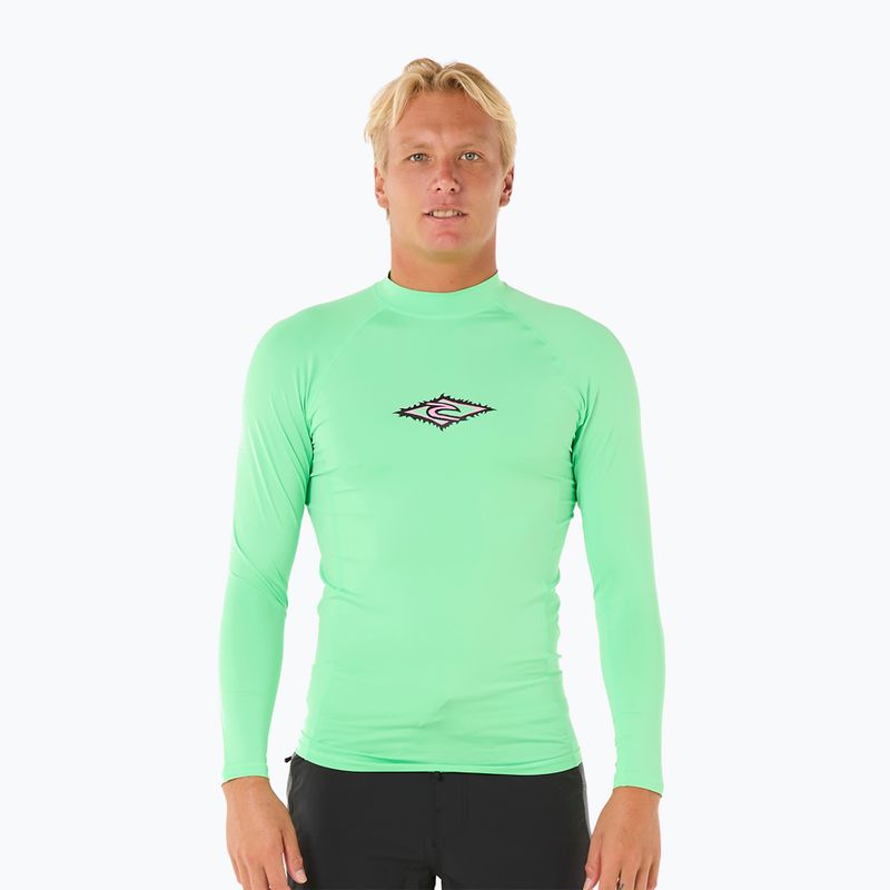 Longsleeve do pływania męski Rip Curl Raw Energy UPF Performance neon green