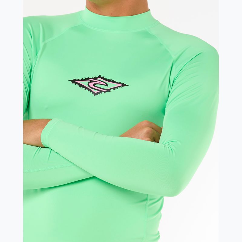 Longsleeve do pływania męski Rip Curl Raw Energy UPF Performance neon green 5