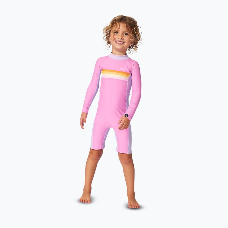 Kombinezon UPF 50+ dziecięcy Rip Curl Rainbow Tide Springsuit bright pink 2