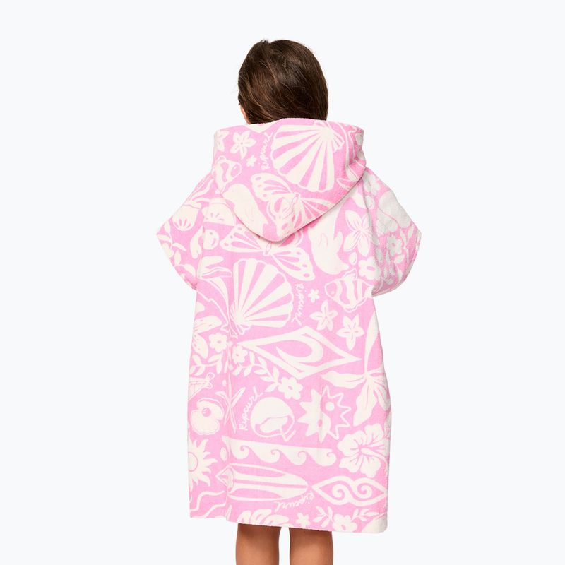Ponczo damskie Rip Curl Mixed Snap Cotton Hooded pink 2