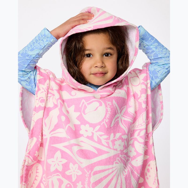 Ponczo damskie Rip Curl Mixed Snap Cotton Hooded pink 4