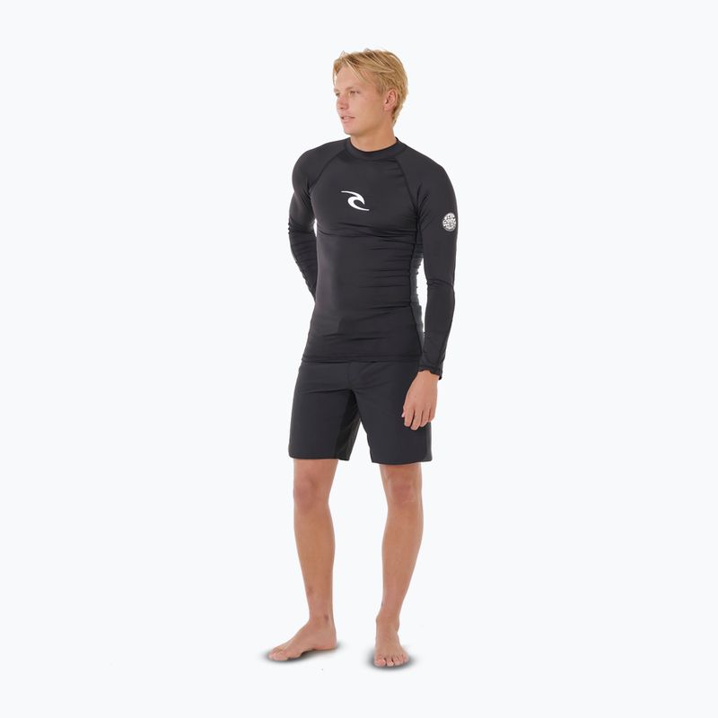 Longsleeve do pływania męski Rip Curl Waves Upf Perf black 2