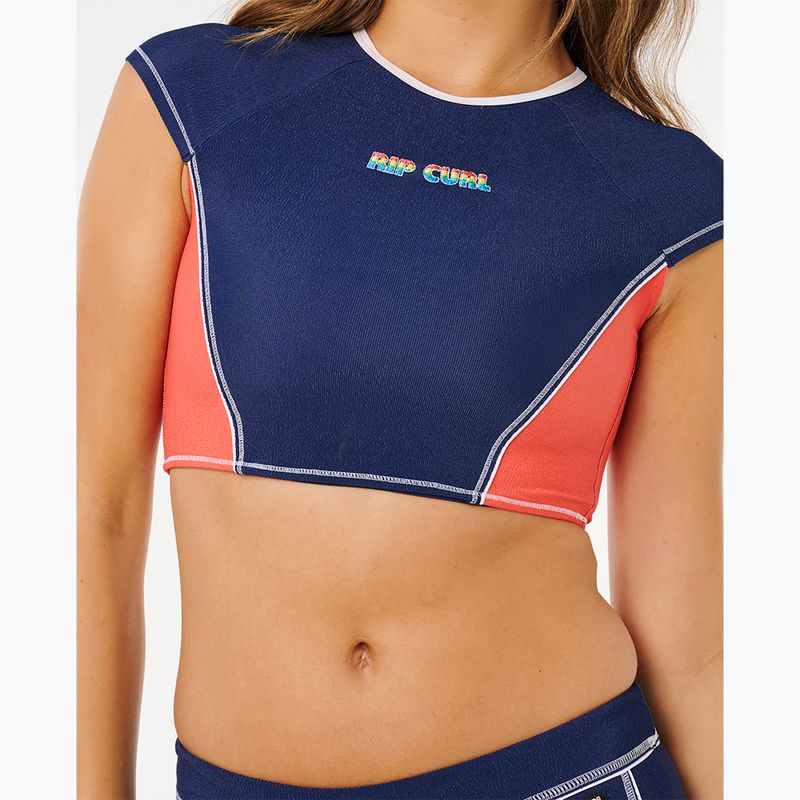 Koszulka do pływania damska Rip Curl Surf Tide Crop Rashvest dark navy 6