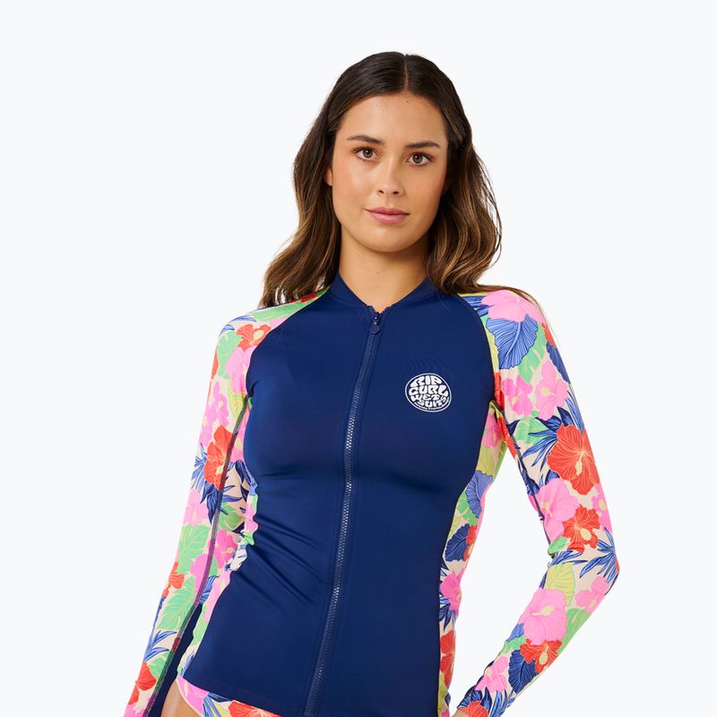 Longsleeve do pływania damski Rip Curl Party Wave Upf Zip multicolor 5
