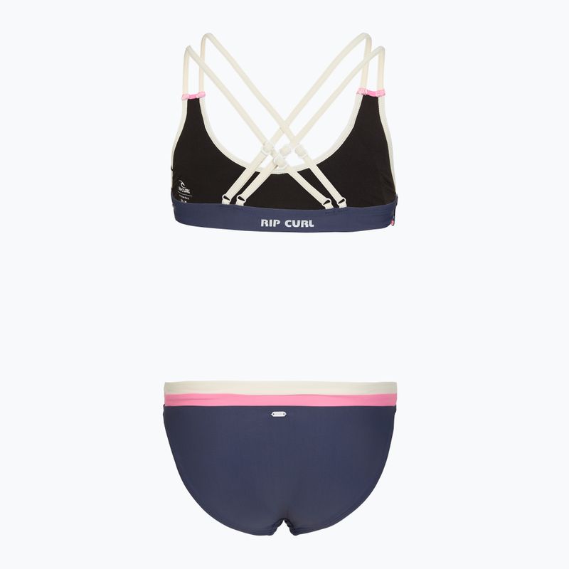 Strój kąpielowy dwuczęściowy dziecięcy Rip Curl Surf Revival Bikini navy 2