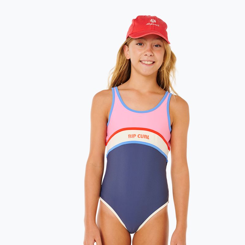 Strój pływacki jednoczęściowy dziecięcy Rip Curl Surf Revival navy 4