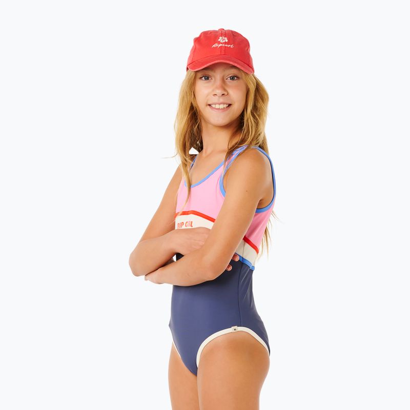 Strój pływacki jednoczęściowy dziecięcy Rip Curl Surf Revival navy 5