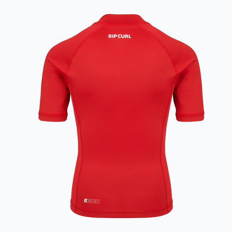 Koszulka do pływania dziecięca Rip Curl Waves Upf lava red 2