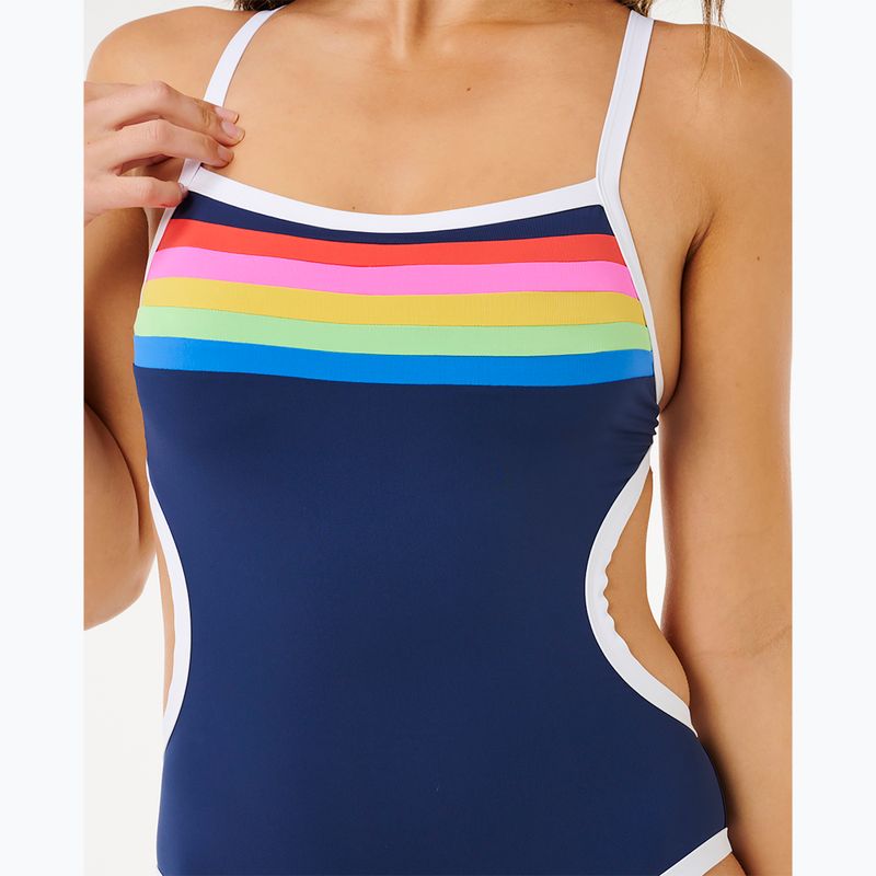 Strój kąpielowy jednoczęściowy damski Rip Curl Surf Stripe Cheeky dark navy 6