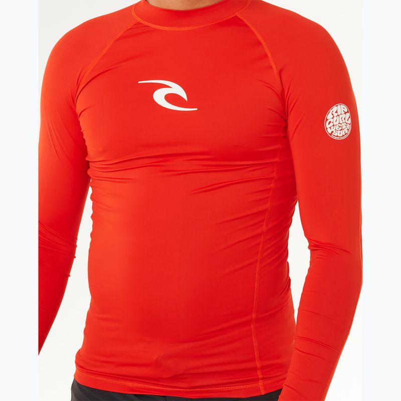Longsleeve do pływania męski Rip Curl Waves Upf Perf lava red 6